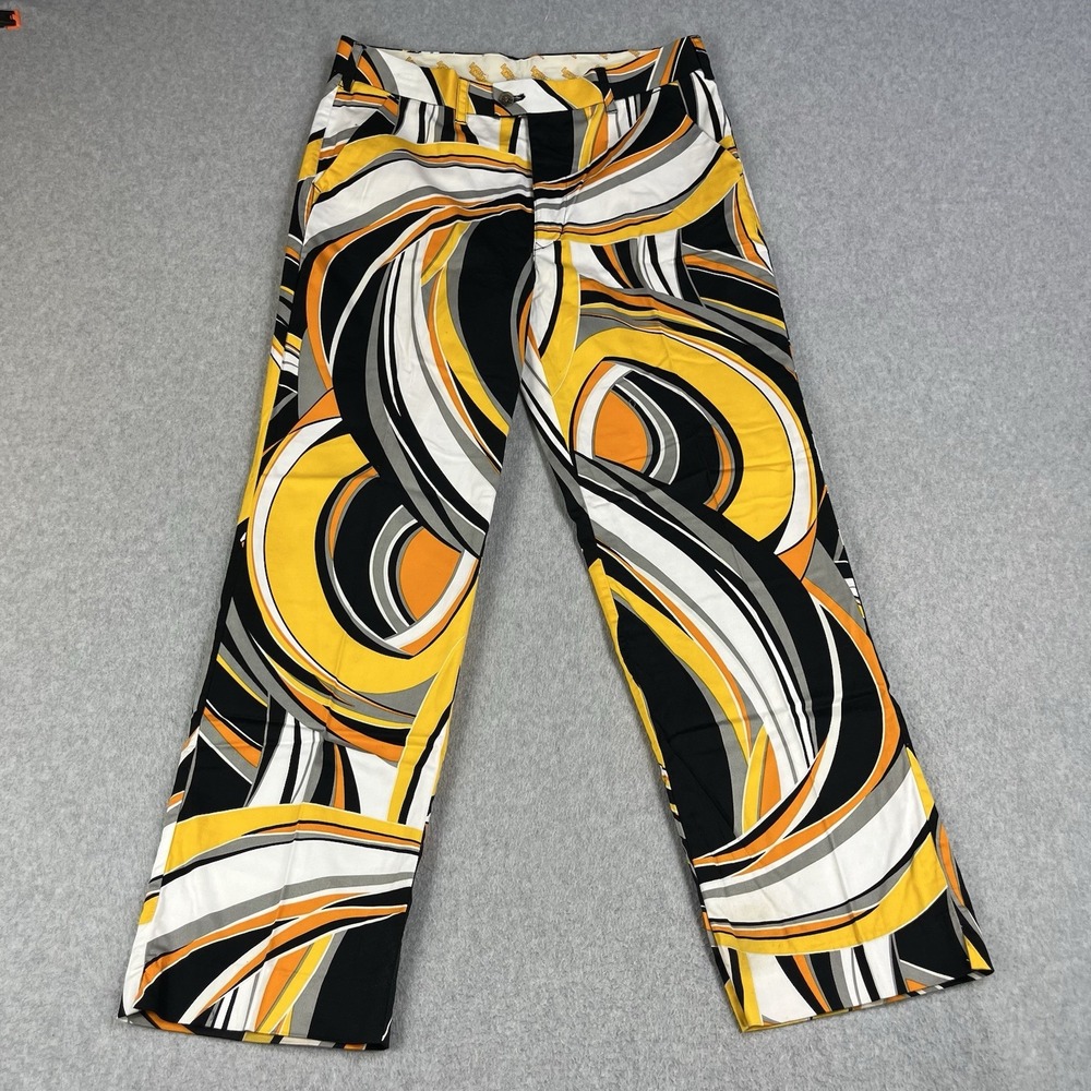 Loudmouth Golf Pants Mens 35x31 Multicolor Groovy Geometric Art Print John Daly